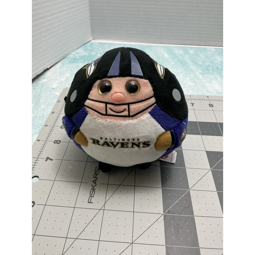 Retired TY Beanie‎ Ballz BALTIMORE RAVENS NFL Football Plush Toy
